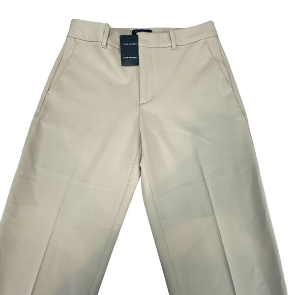 Club Monaco Matie Pants Women 6R Tan Stretch Slash Pockets Classic Fit - Picture 12 of 16